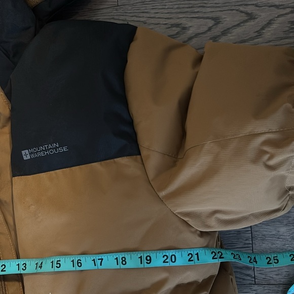 Mountain warehouse tan black men’s snow man insulated puffer winter jacket Sz S - Picture 8 of 15